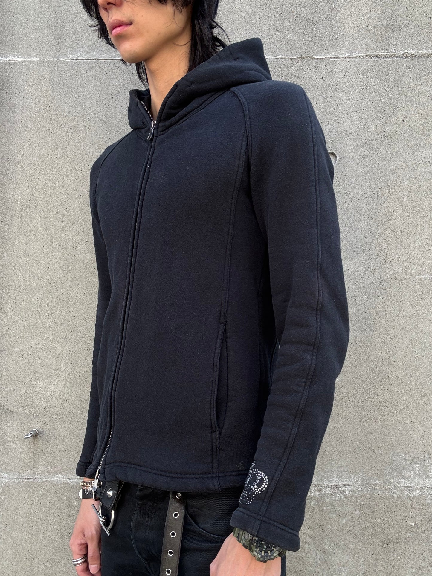 Roar Guns Studded Raglan Zip Hoodie (L)