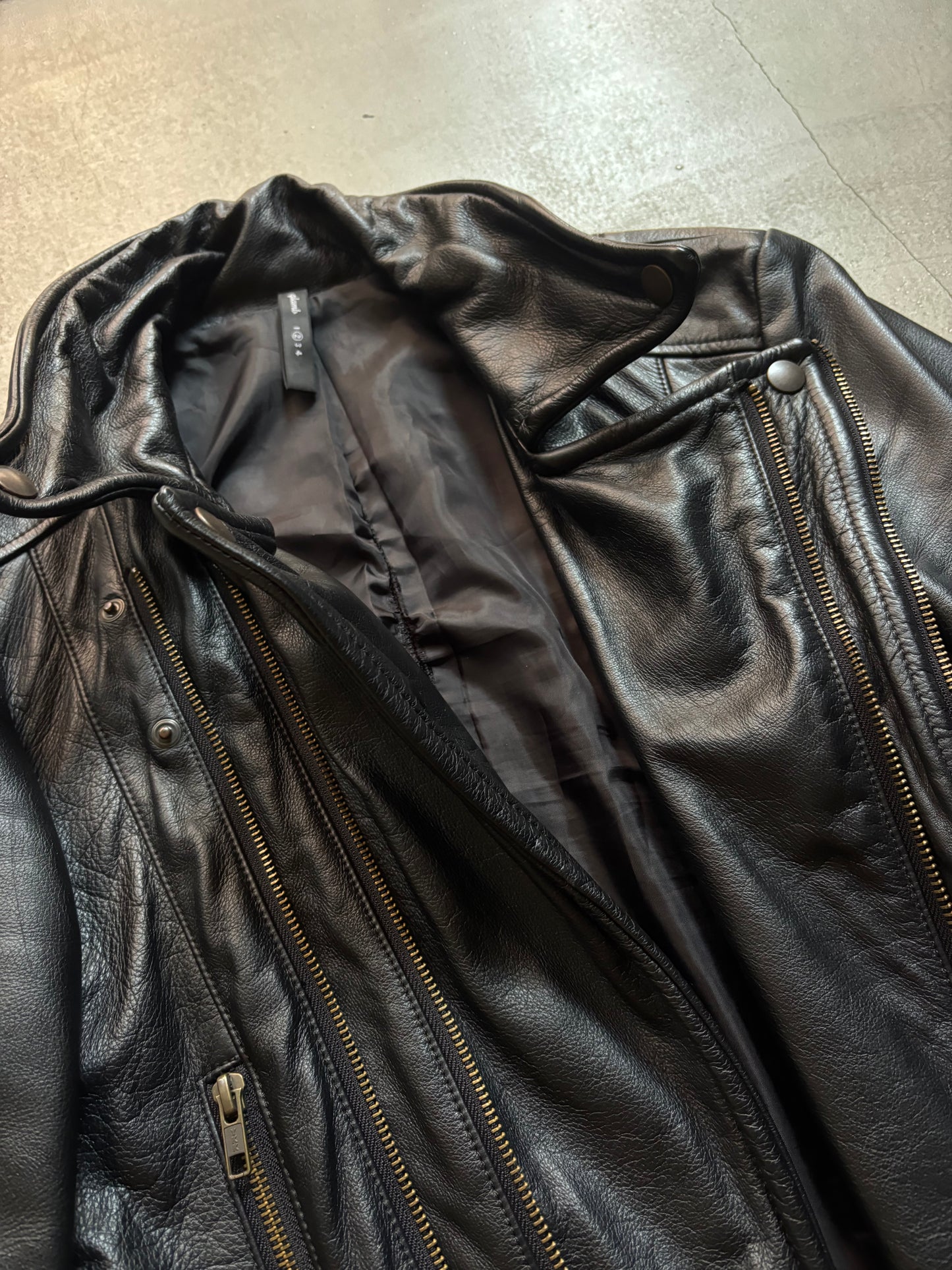 Glamb Double Zip Perfecto Leather Jacket (M)