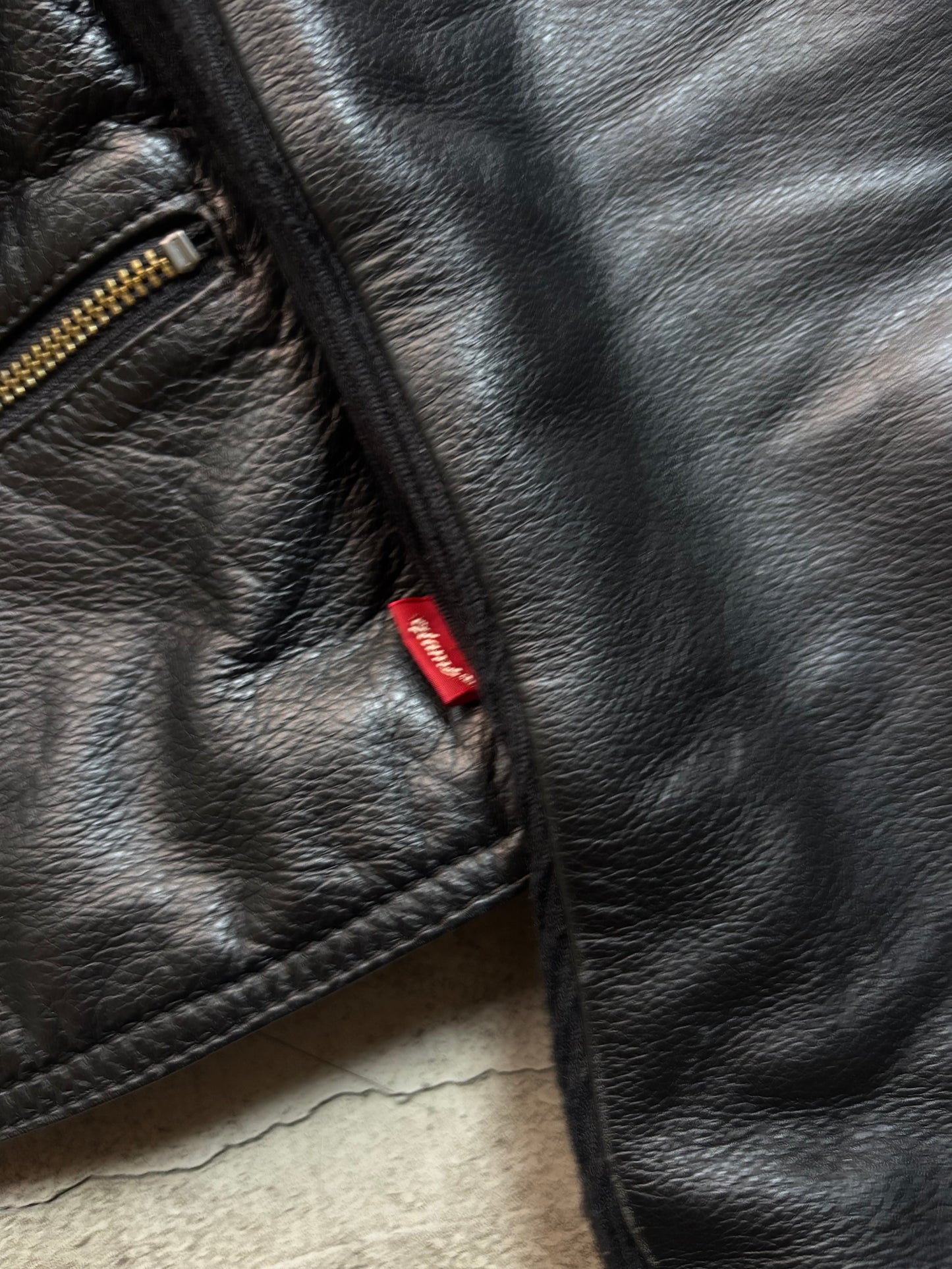 Glamb Double Zip Perfecto Leather Jacket (M)