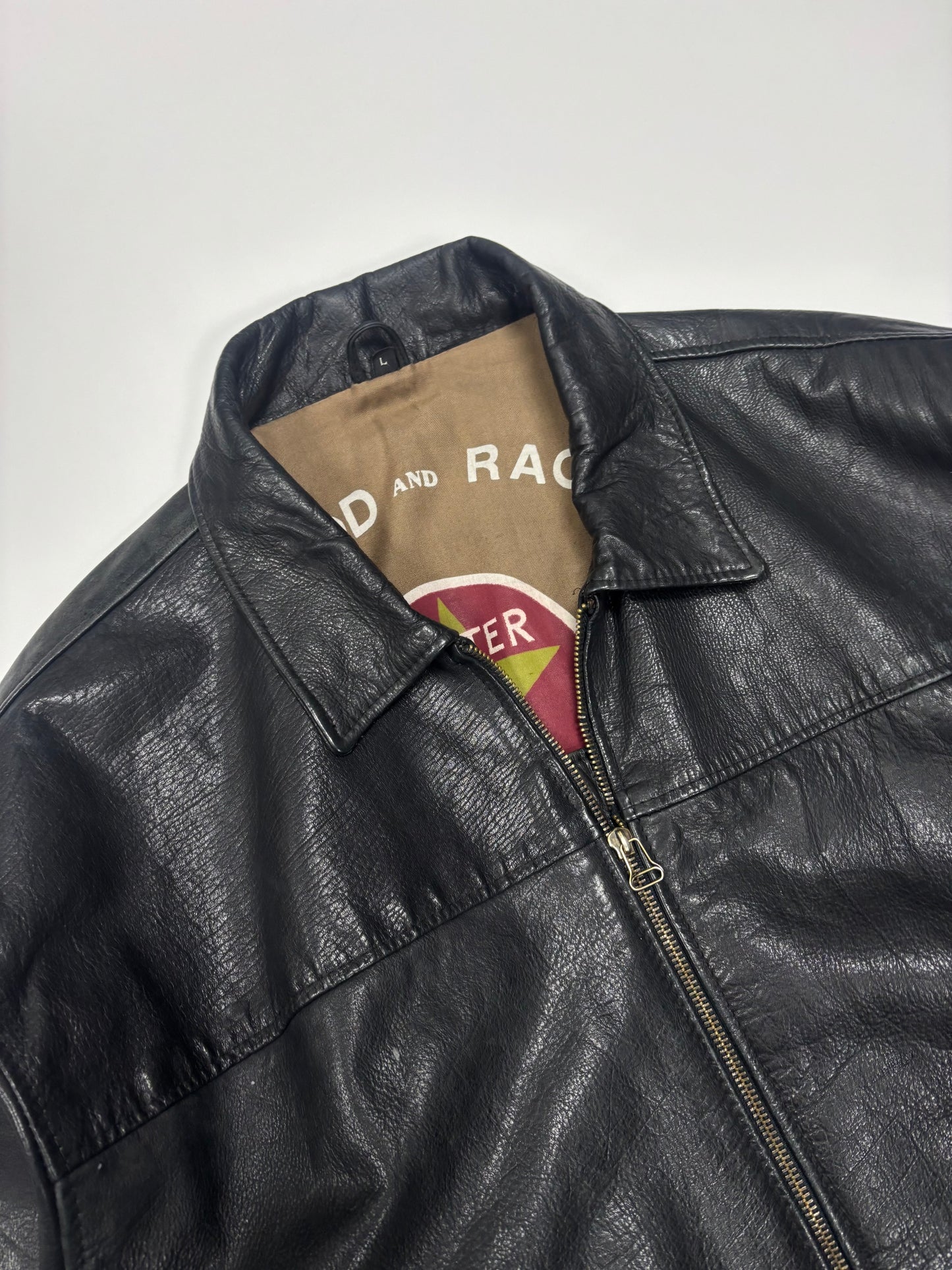 90’s Buster Cropped Leather Jacket (L)