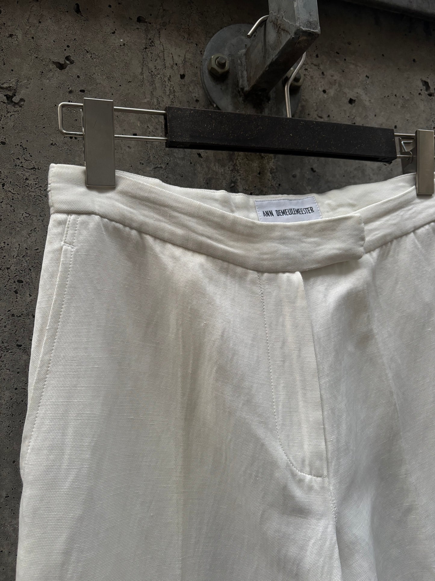Ann Demeulemeester White Linen Pants (40)