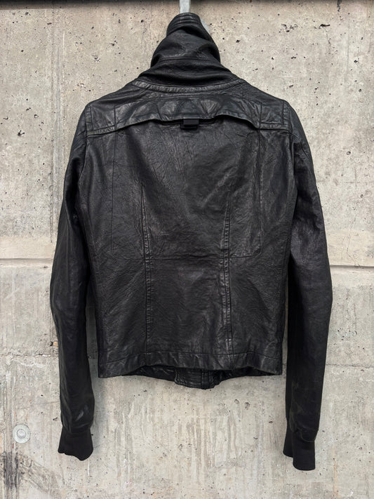AW/08 Rick Owens Maga High-Neck Leather Jacket (46)