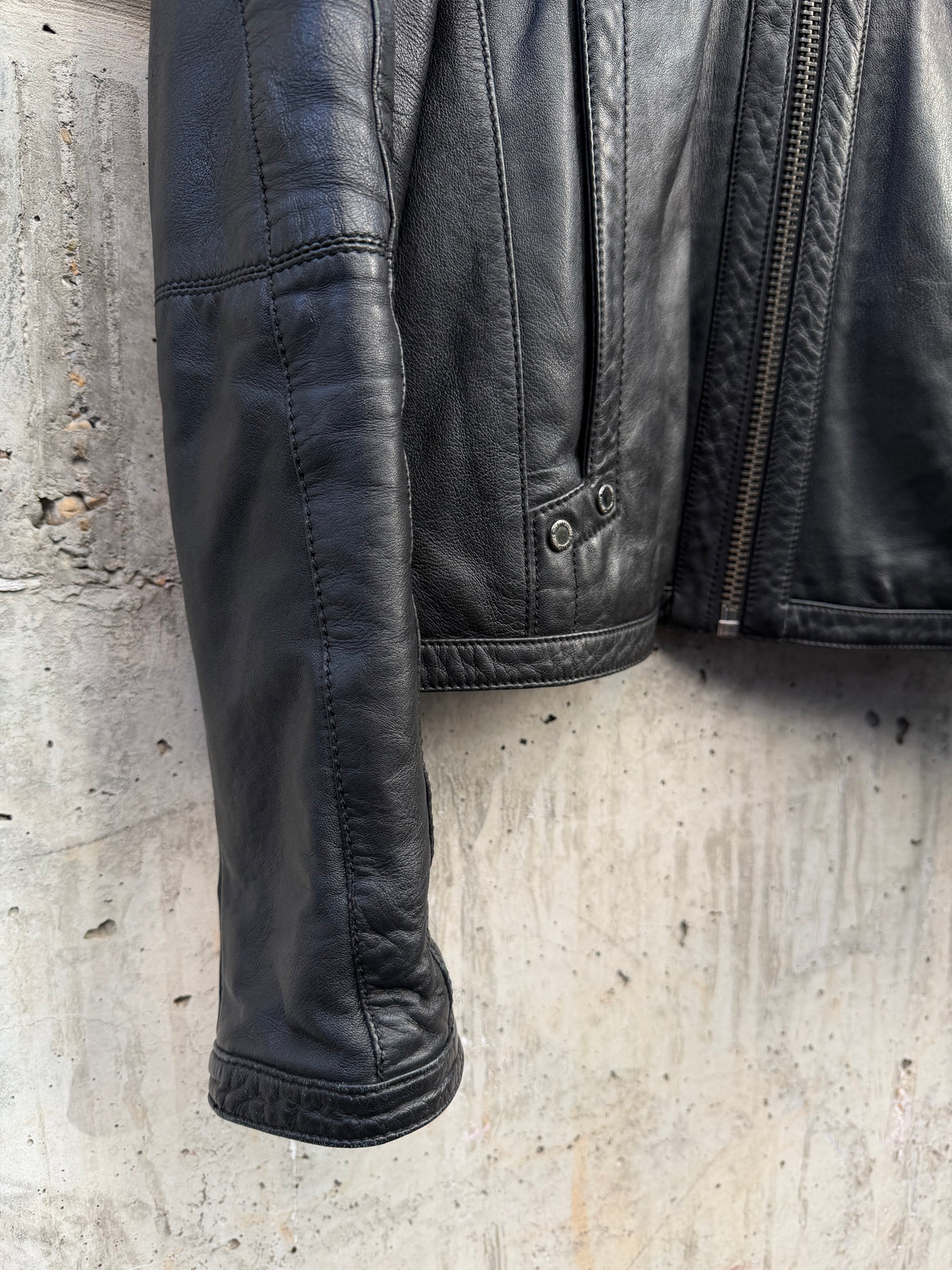 AW/10 Dirk Bikkembergs  Biker Leather Jacket (48)