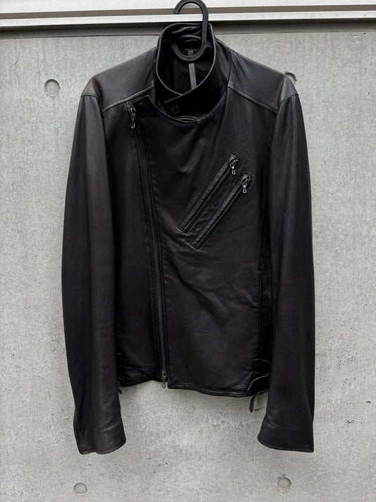 ATTACHMENT by Kazuyuki Kumagai Tight Fit Leather Jacket (2)