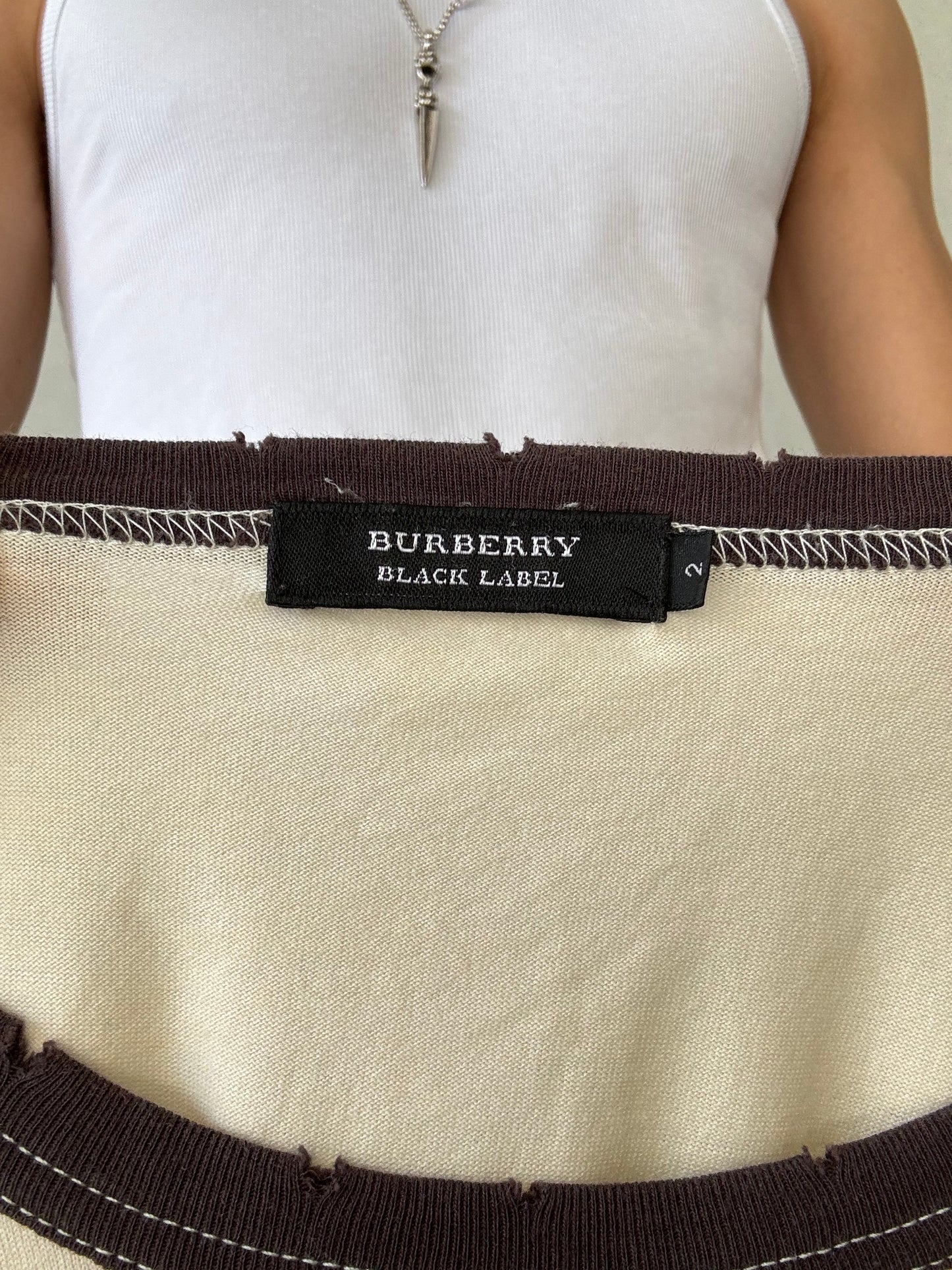 Burberry Black Label Distressed Neck Ringer Tee (2)