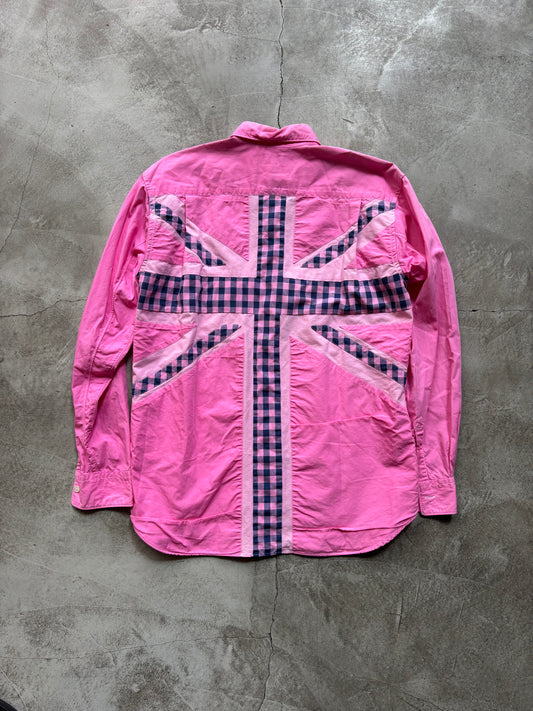 SS/2010 Comme des Garçons Shirt Pink Union Jack Shirt (M)
