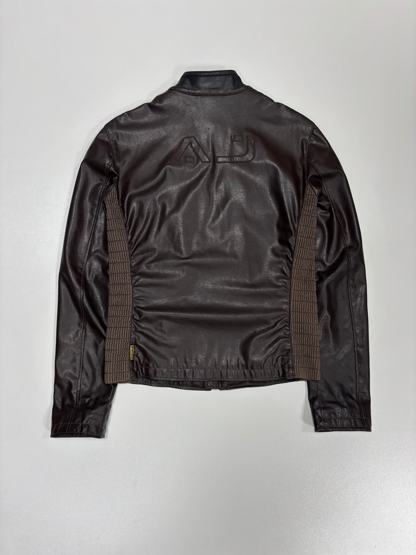 Armani Jeans Biker Leather Jacket (M)