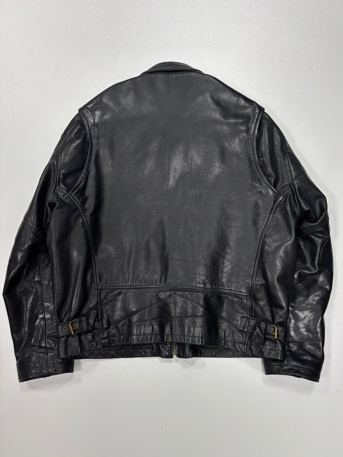 90’s Cowhide Biker Leather Jacket (XL)
