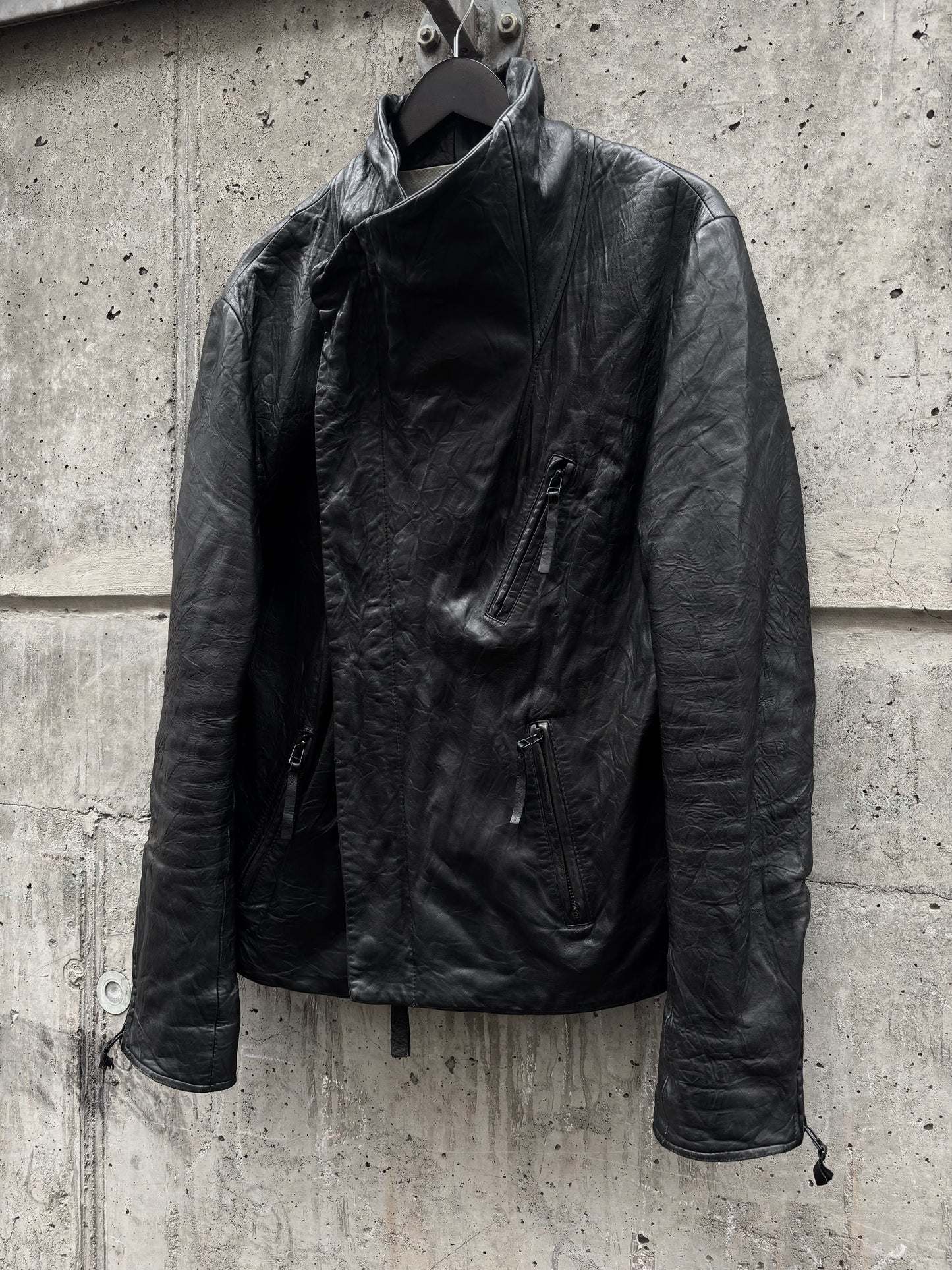 Preach Asymmetrical Lamb Leather Jacket (XL)