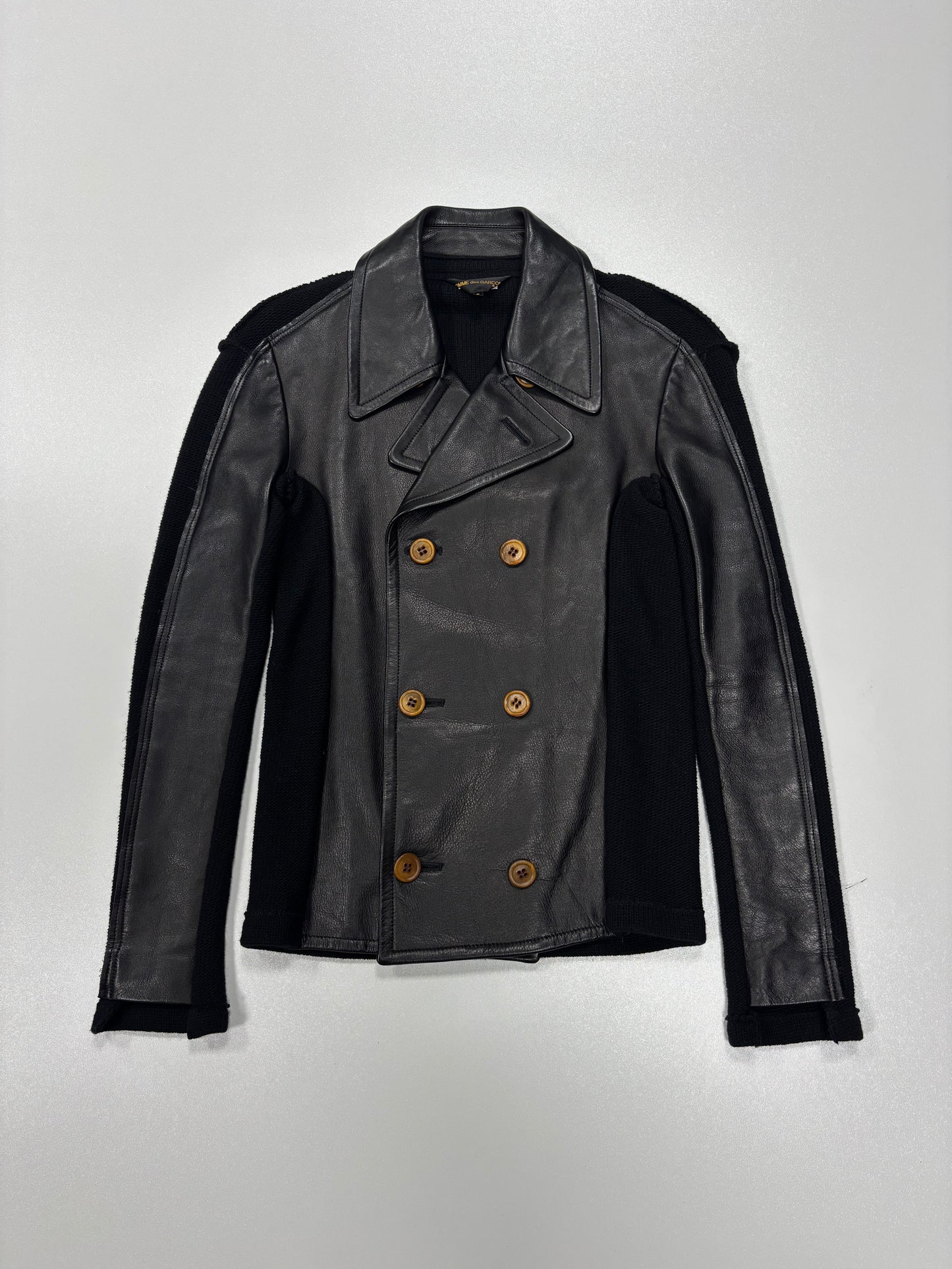AD2002 Comme des Garçons Deconstructed Leather Biker Jacket (S)