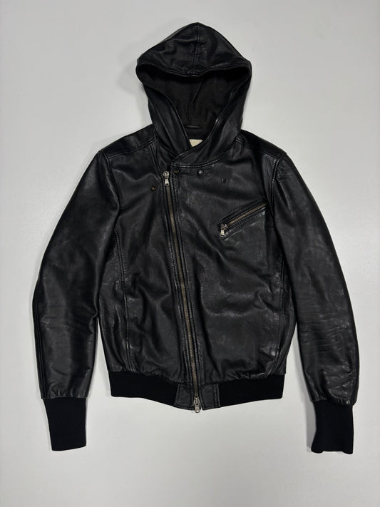 Mauro Gifroni Tight Fit Asymmetrical Leather Jacket (M)
