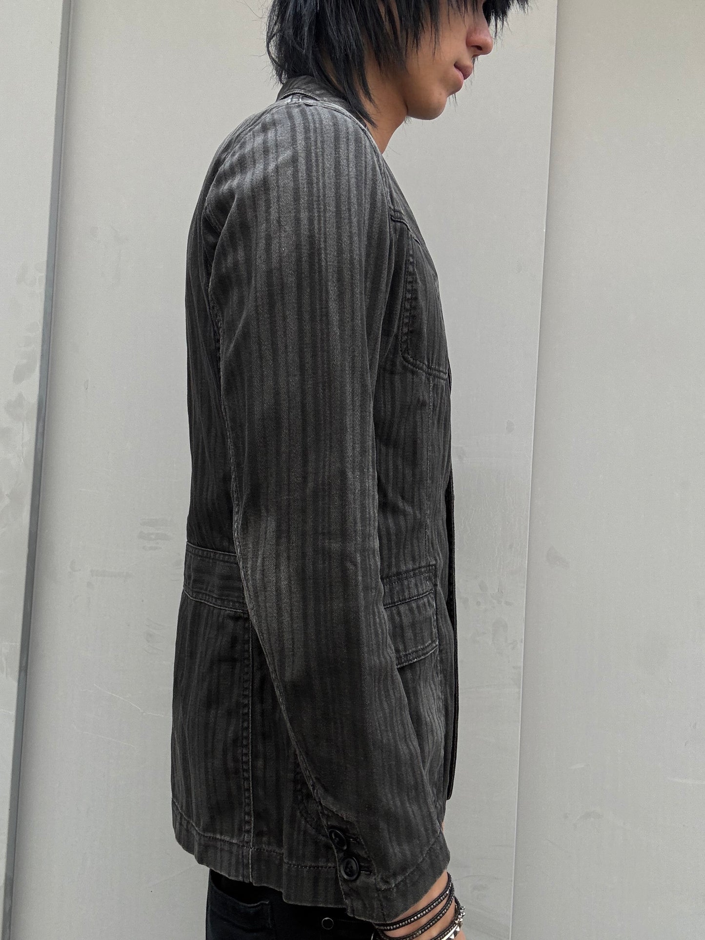 Tête Homme Faded Pinstripe Blazer (S)