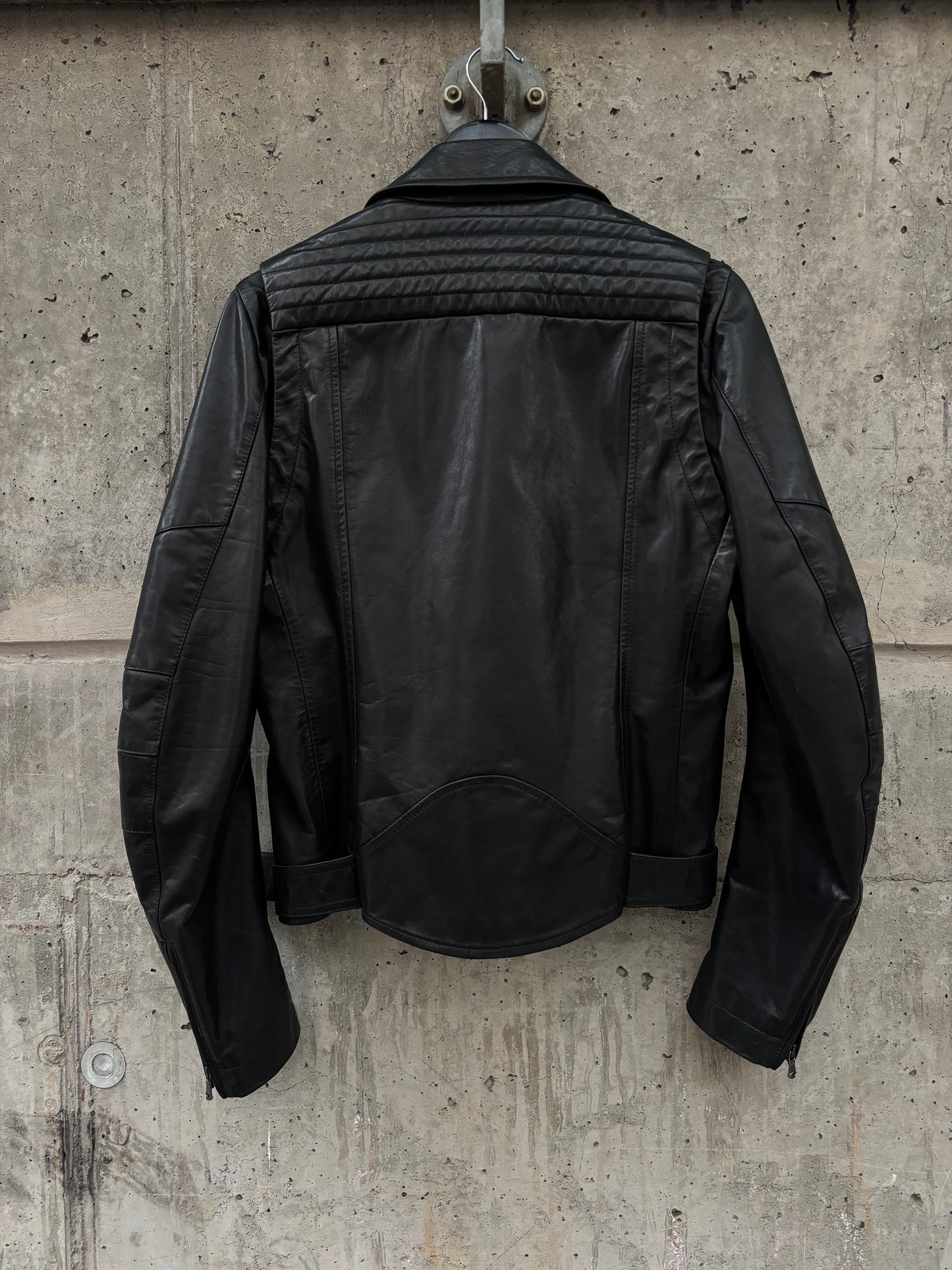 SS/13 Pierre Balmain Biker Leather Jacket (48)