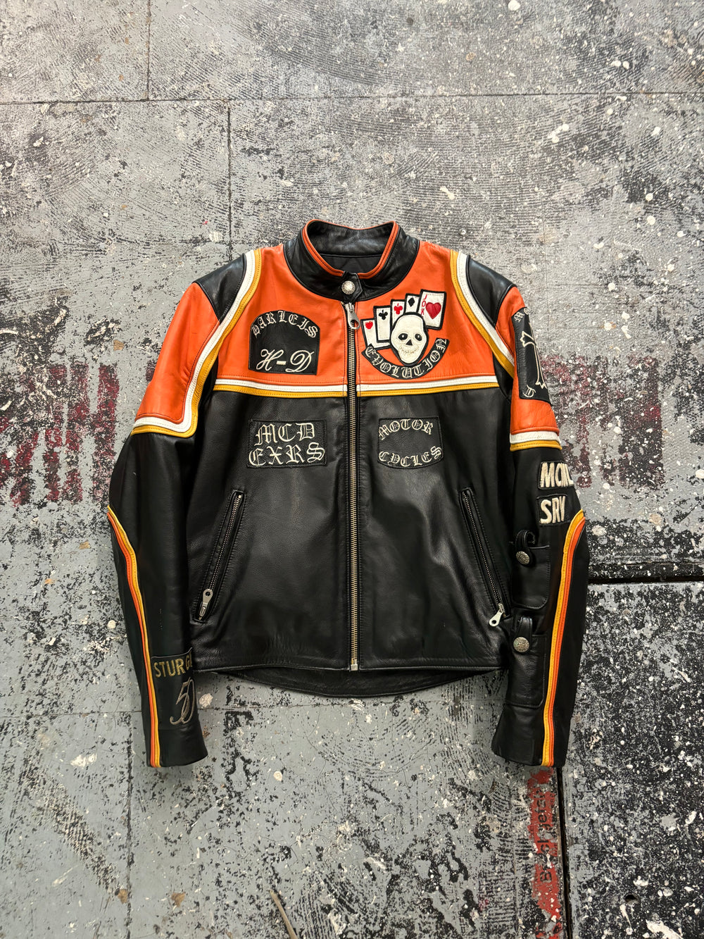 90’s Racing Leather Jacket (L)