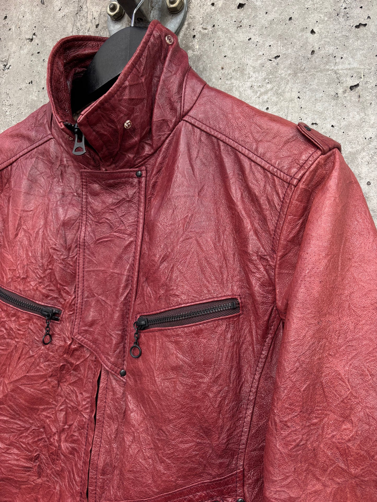Tete Homme Red Rider Leather Jacket (S)