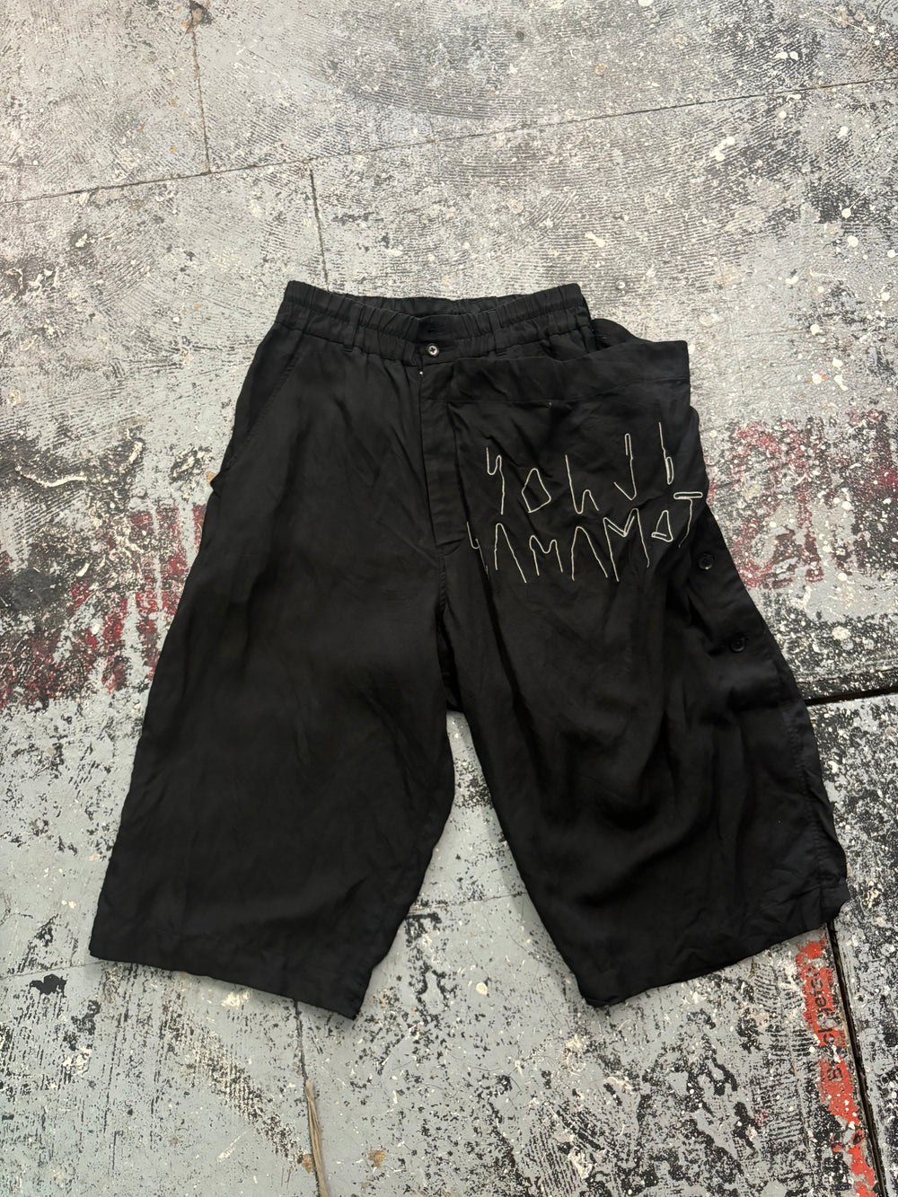 SS14 Yohji Yamamoto Runway Linen Shorts (M)