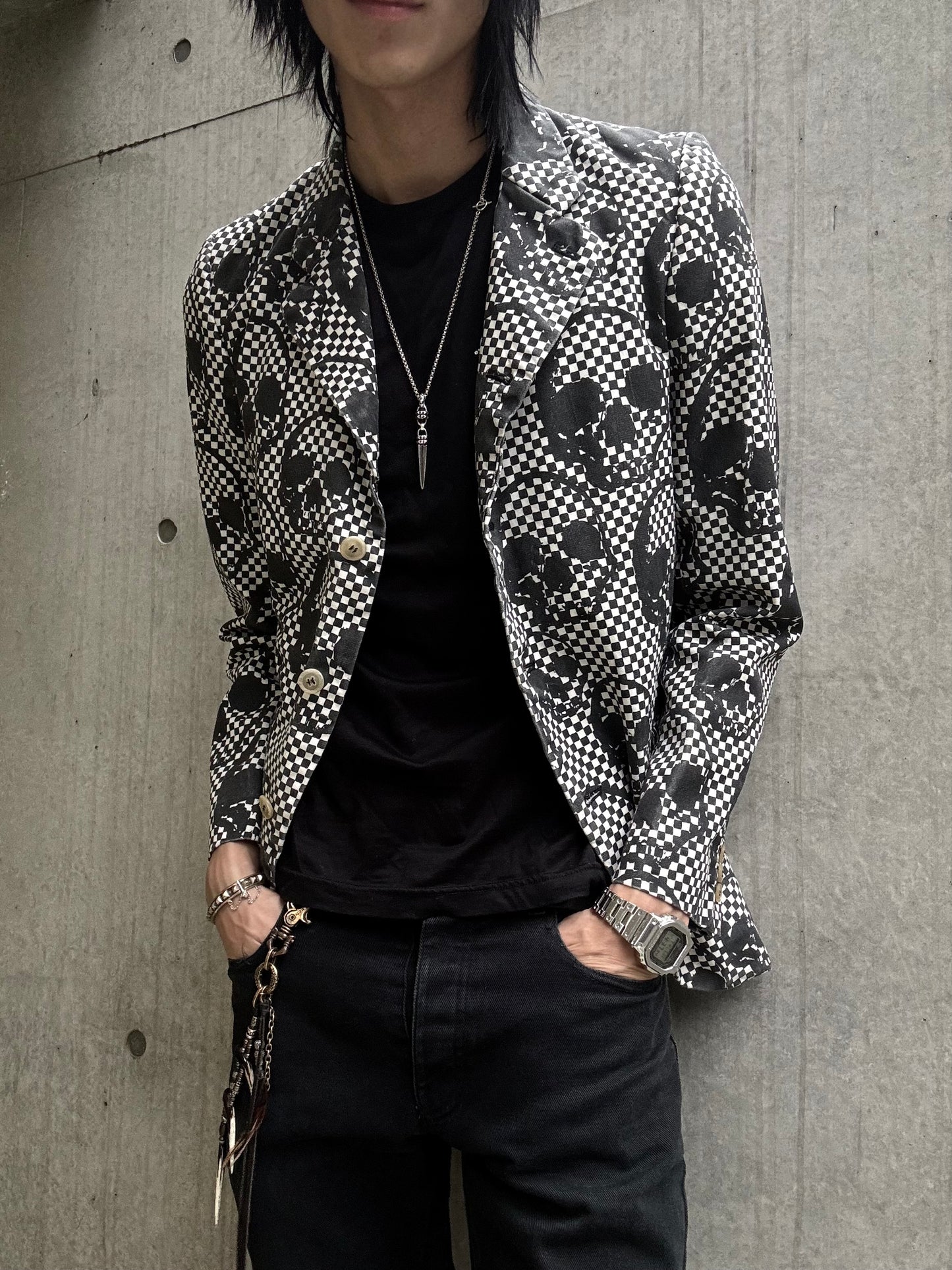 SS/11 Comme des Garçons Homme Plus Skull of Life Check Blazer (S)