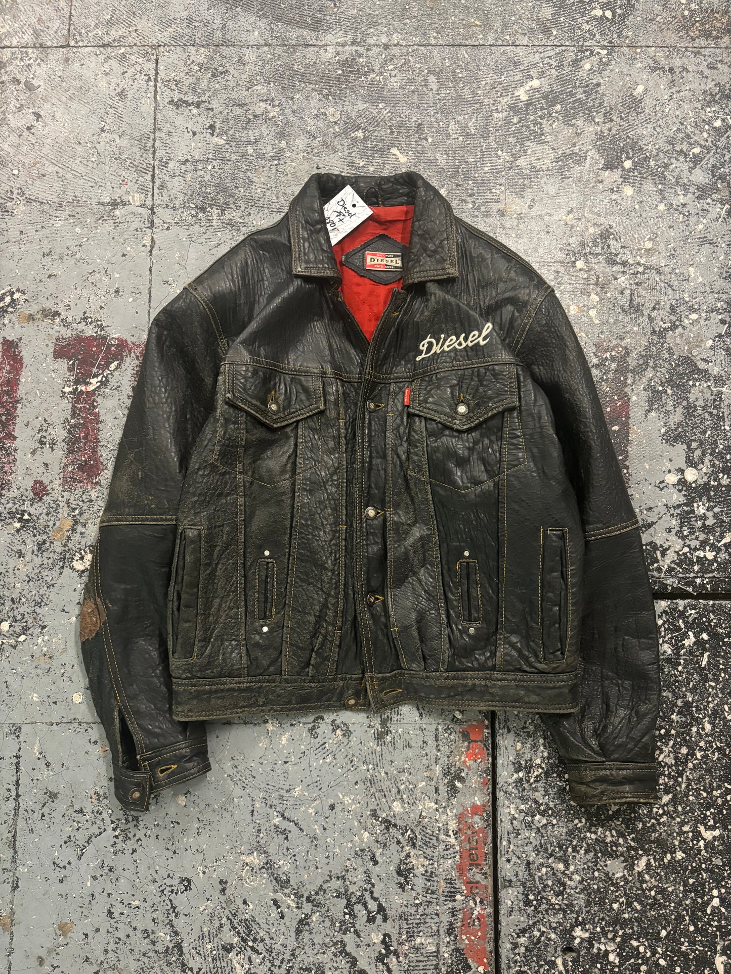 90s Diesel Leather Jacket (L)