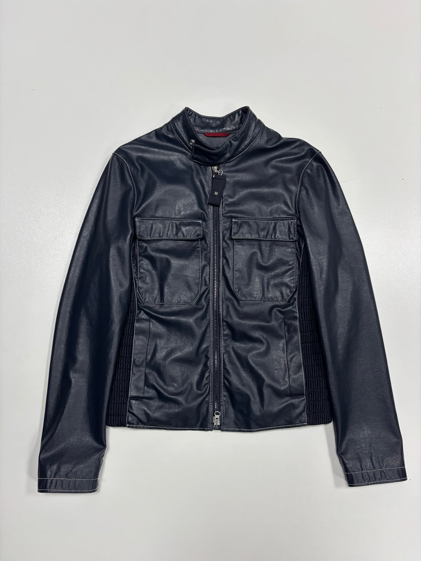 Armani Jeans Biker Leather Jacket (L)