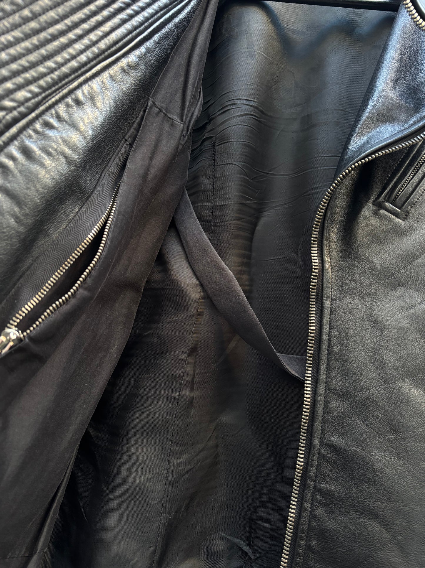 SS11 Rick Owens Anthem Safari Asymmetrical Leather Jacket (L)