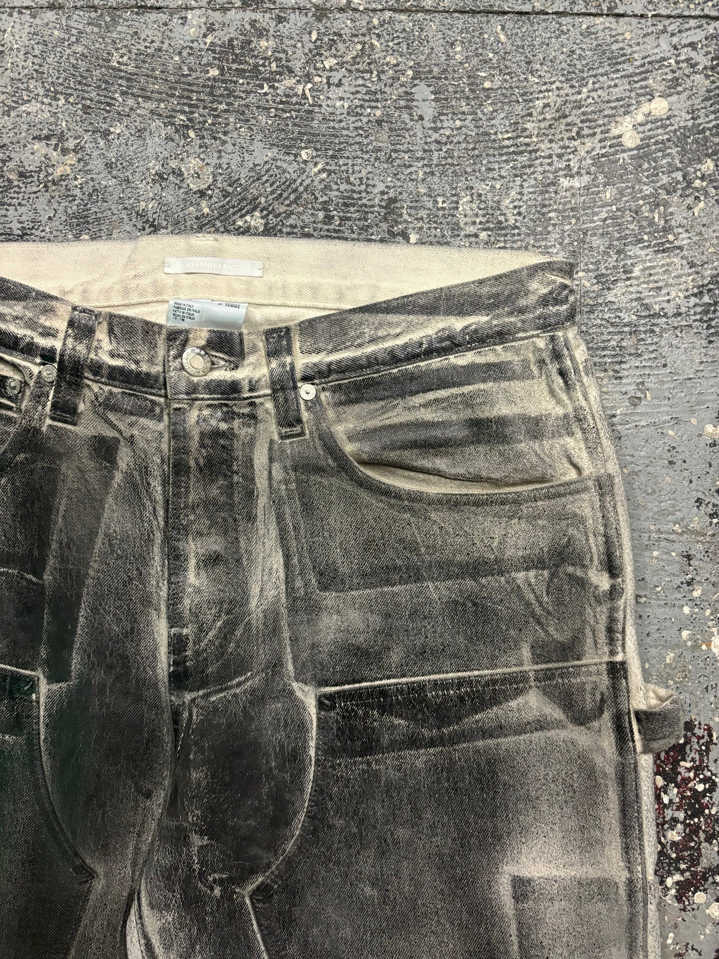 Helmut Lang Waxed Denim Jeans (34)