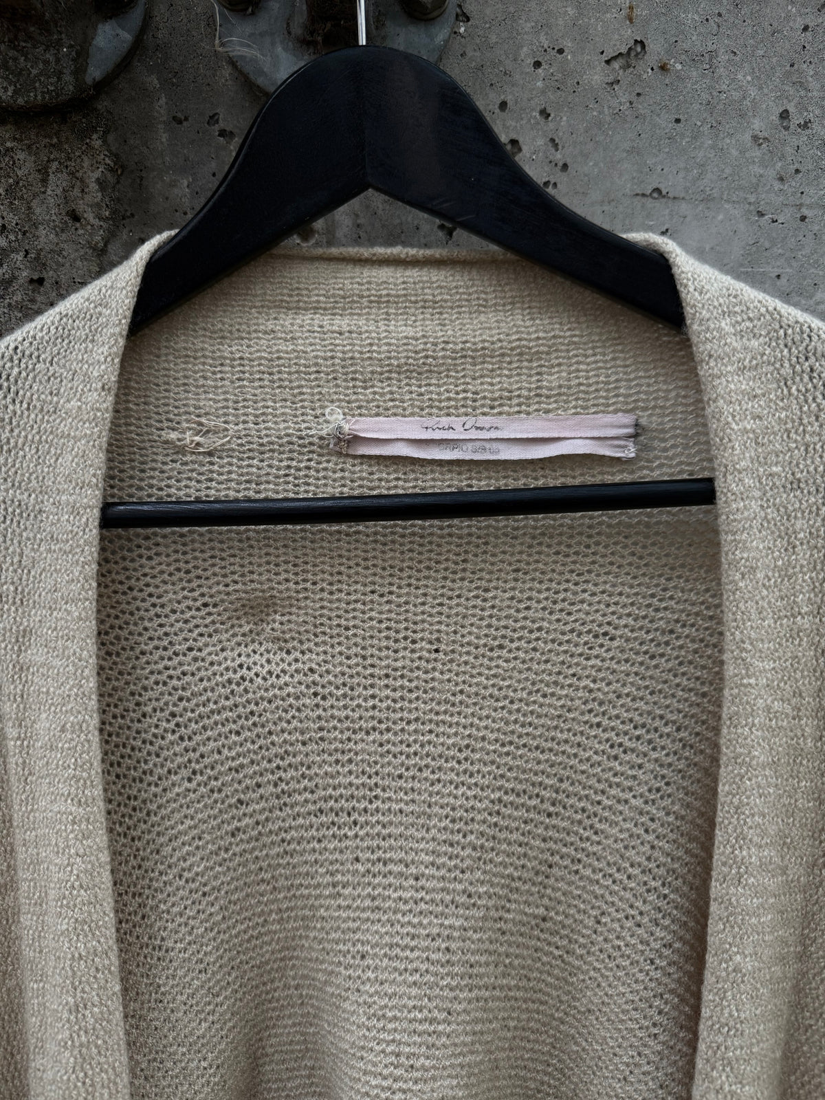 AW/05 Rick Owens Draped Knit Cardigan (S)