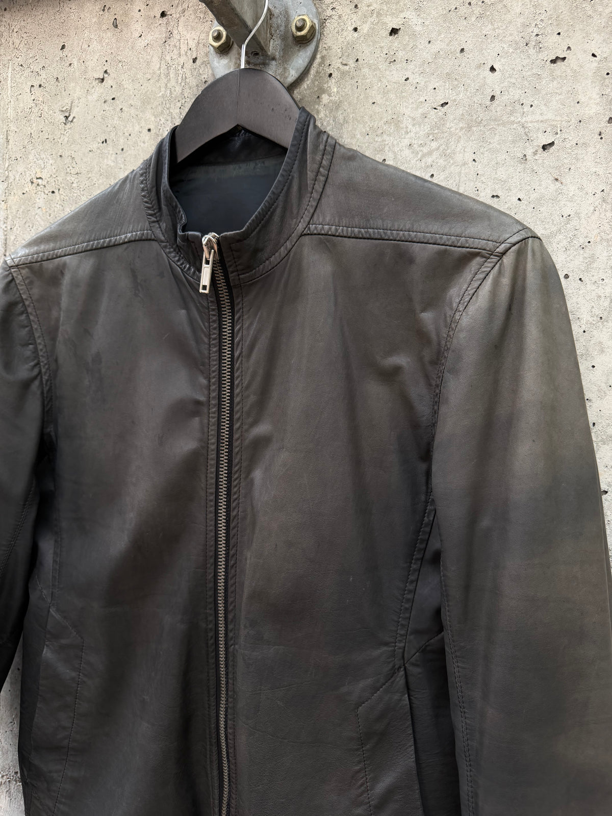 AW/2012 Rick Owens Distressed Leather Jacket (48)