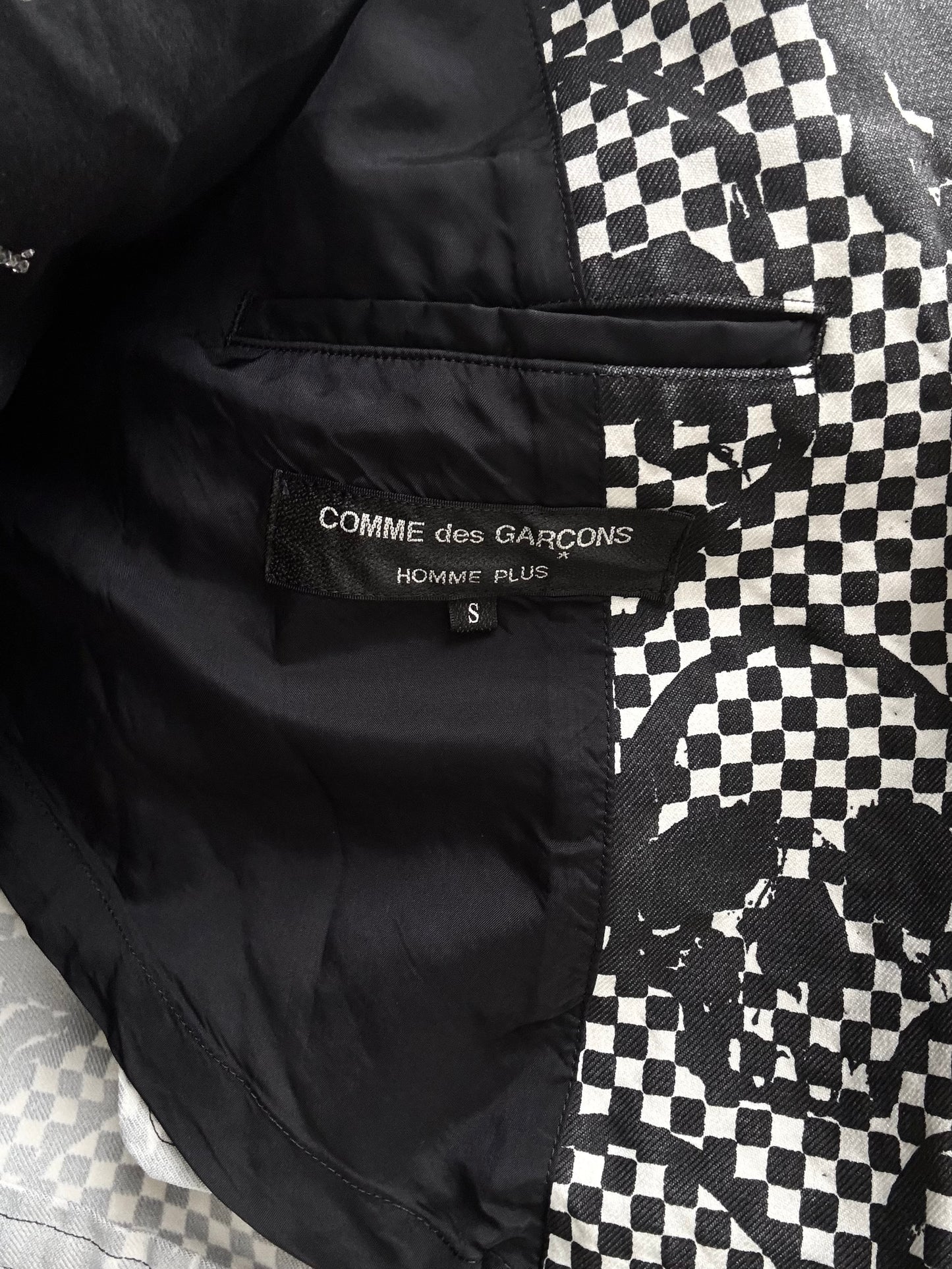 SS/11 Comme des Garçons Homme Plus Skull of Life Check Blazer (S)