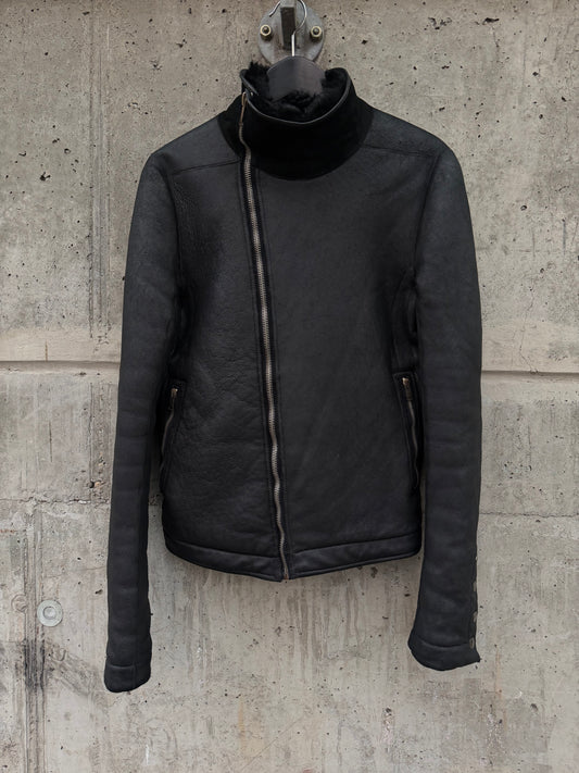 AW/13 „Plinth“ Rick Owens Shearling Leather Jacket (46)