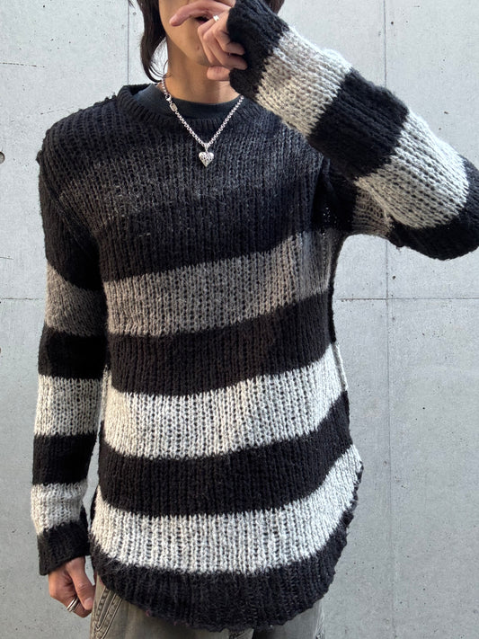 Civarize Striped Goth Sweater (L)