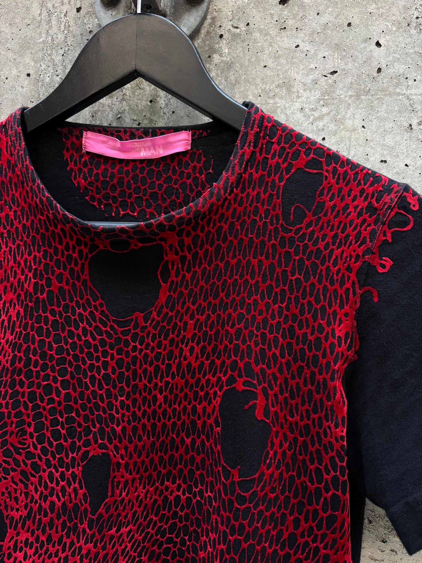 Junya Watanabe Spiderweb Velour Shirt (XS)
