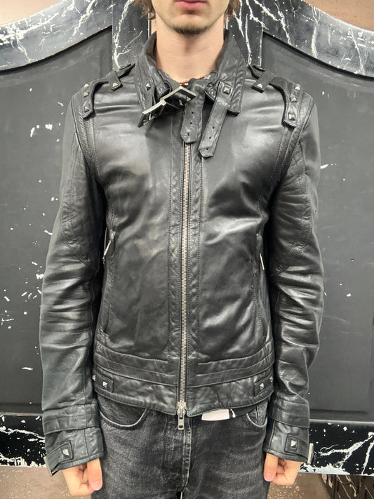 Bikkembergs Sport Couture Studded Leather Jacket (L)