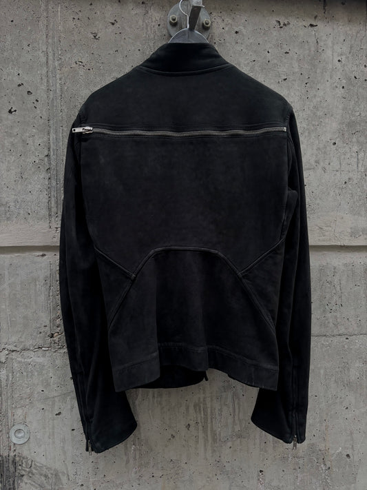 AW/18 Rick Owens Bilistered Suede Mollino Leather Jacket (48)