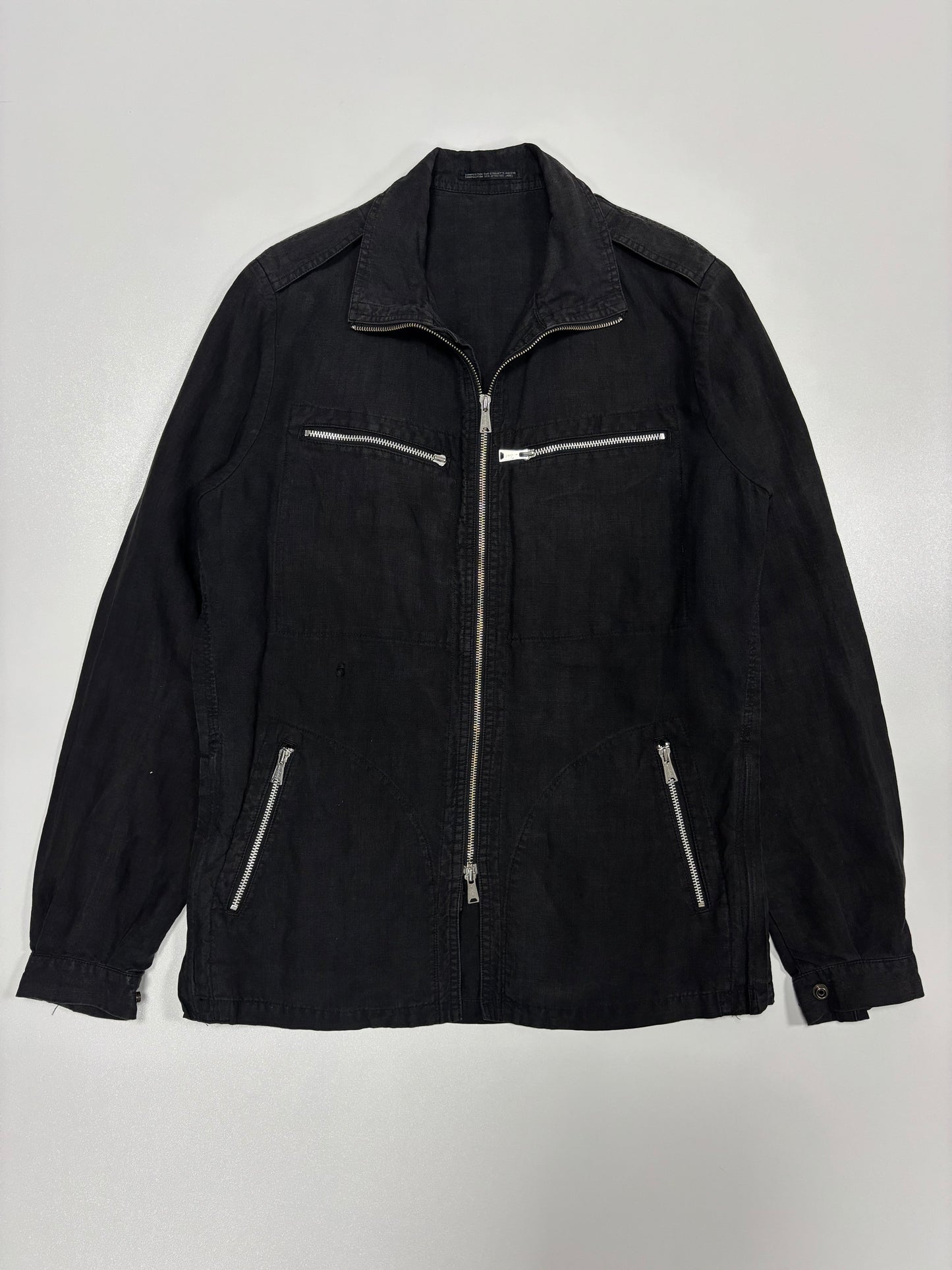 SS2004 Yohji Yamamoto Pour Homme Linnen Shirt Jacket (XL)