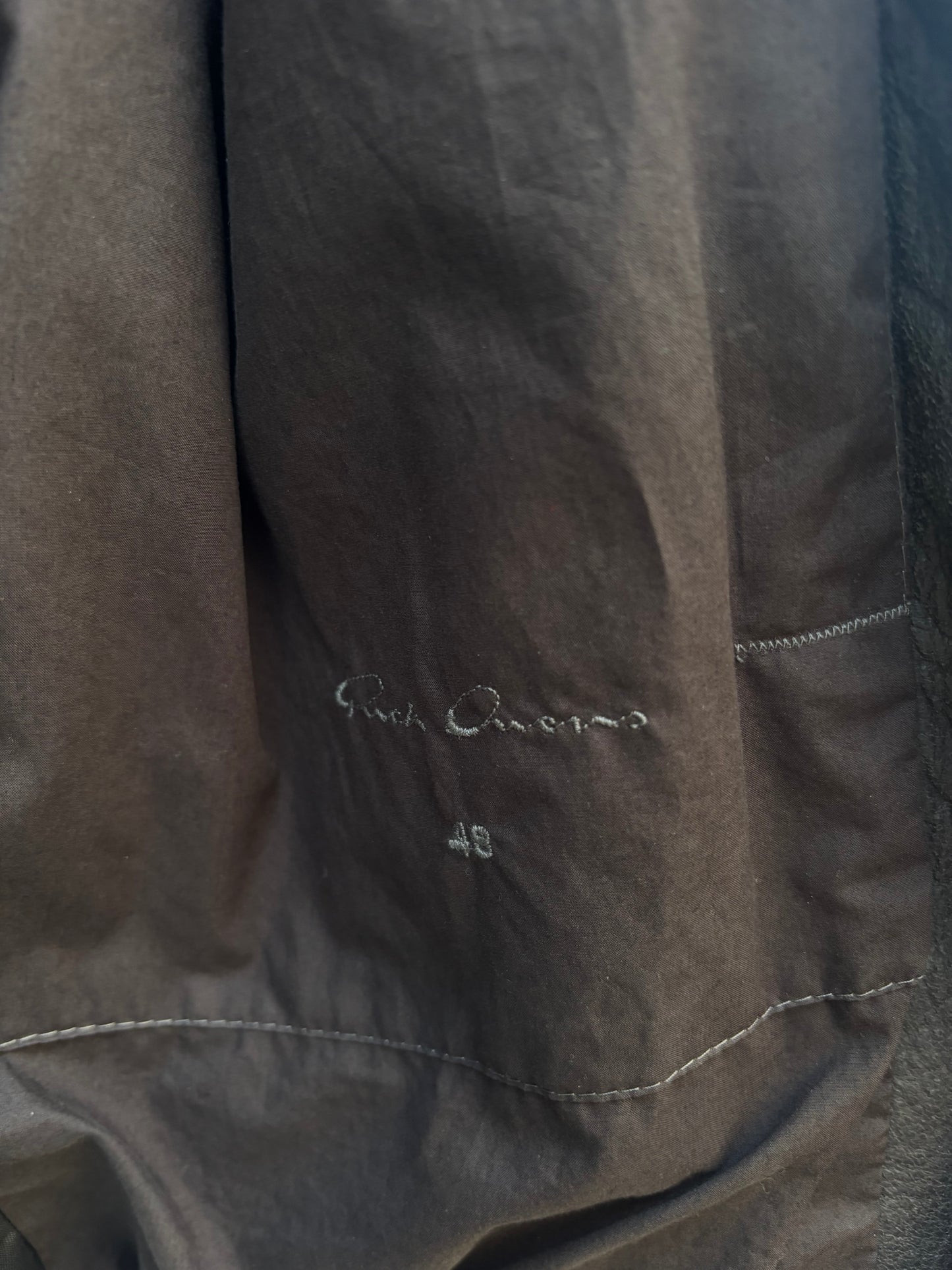 SS/15 Rick Owens Intarsia „Darkdust“ Leather Jacket (48)