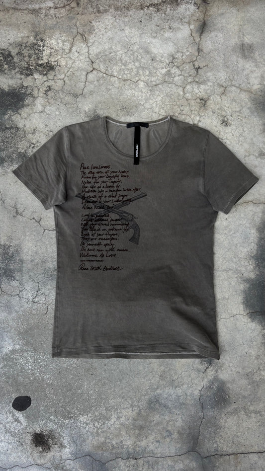 Isamu Katayama x Roar Guns Velvet Printed Poetry Tee (L)