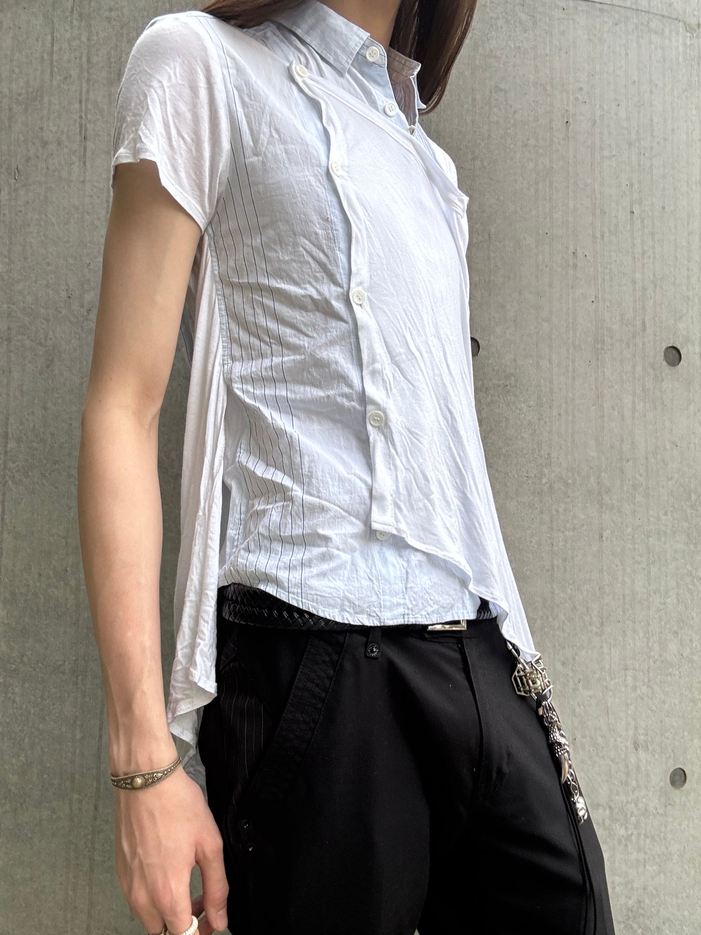 Y‘s by Yohji Yamamoto Multilayered Shortsleeve Button Up (S)