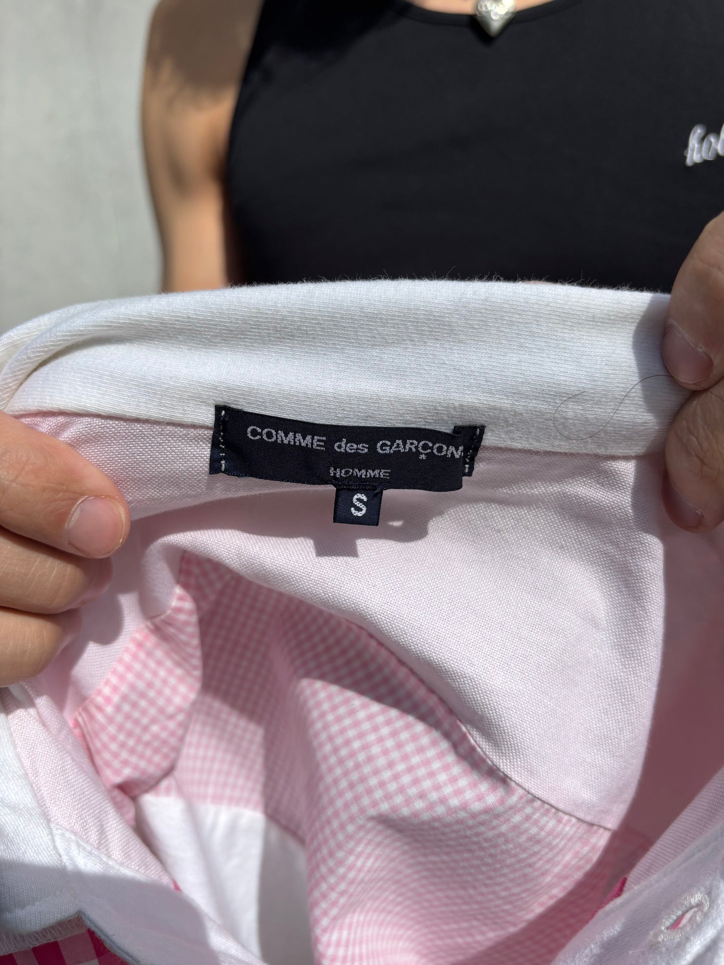 SS/06 Comme des Garcons Homme Multitextured Polo Shirt (L)
