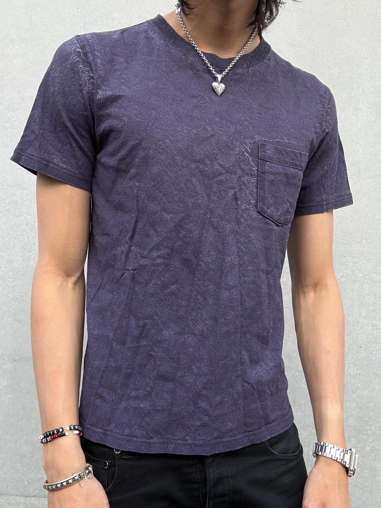 Number (N)ine Purple Paisley Tee (M)