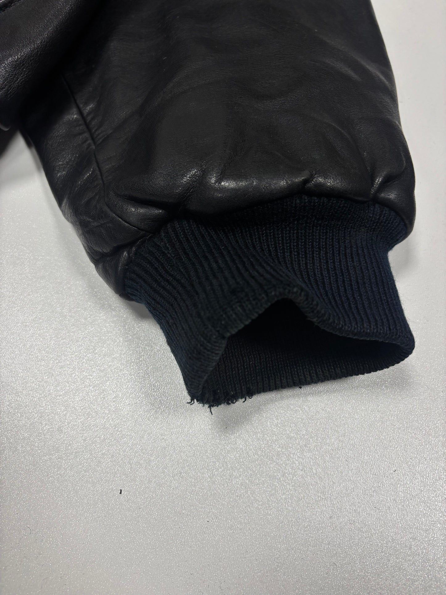 Chevignon Aviator Bomber Leather Jacket (XL)