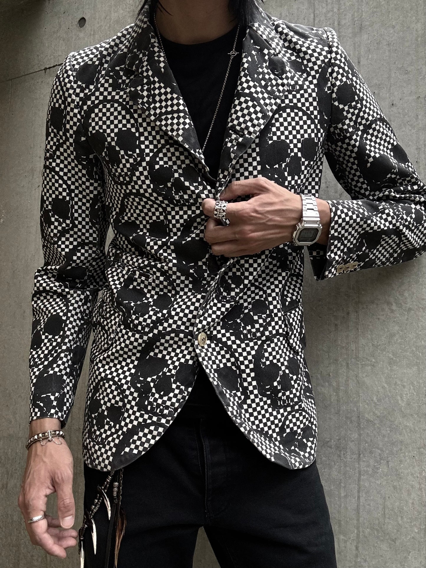 SS/11 Comme des Garçons Homme Plus Skull of Life Check Blazer (S)