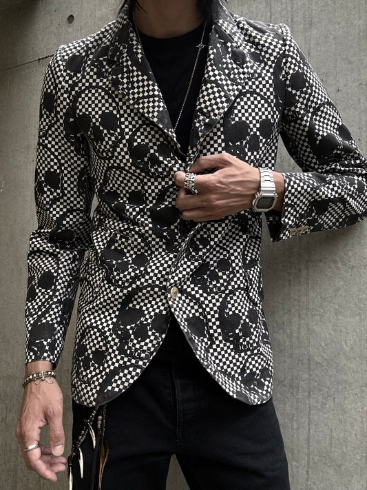 SS/11 Comme des Garçons Homme Plus Skull of Life Check Blazer (S)