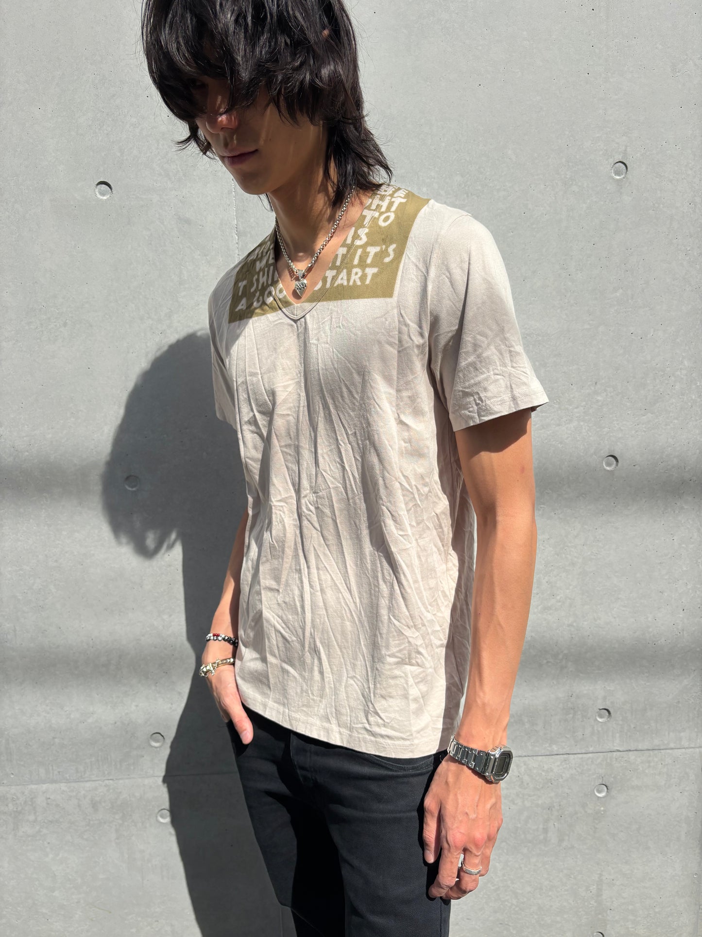 Maison Margiela Written V-neck Tee (M)
