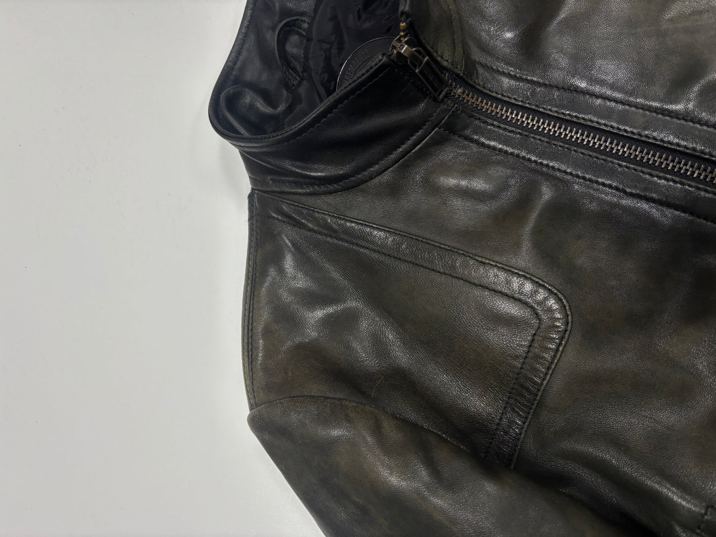Dirk Bikkembergs Rider Leather Jacket (46)