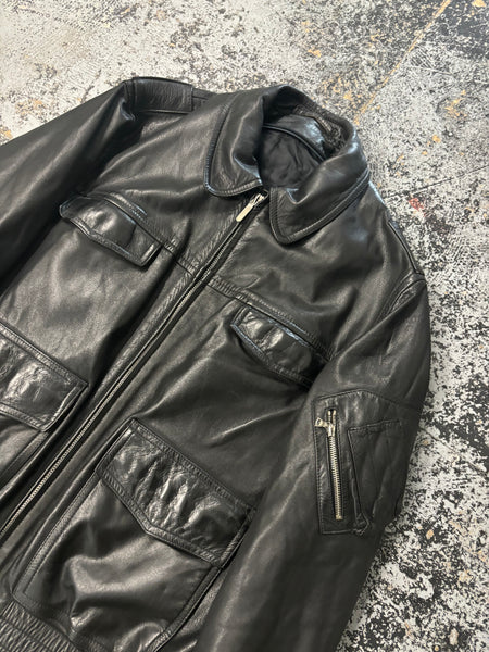 1970s Original „Polizei“ Leather Jacket (XL)