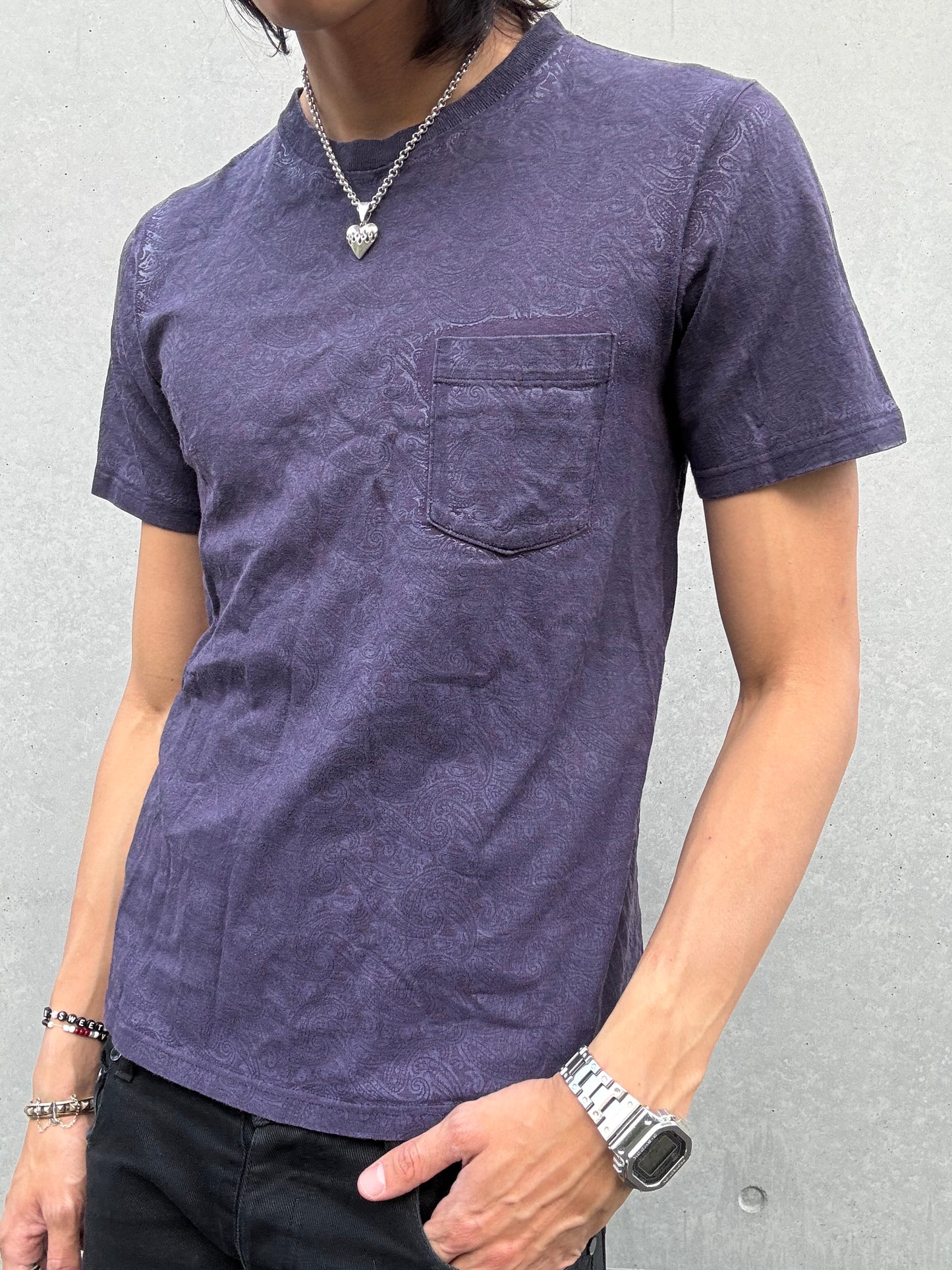 Number (N)ine Purple Paisley Tee (M)