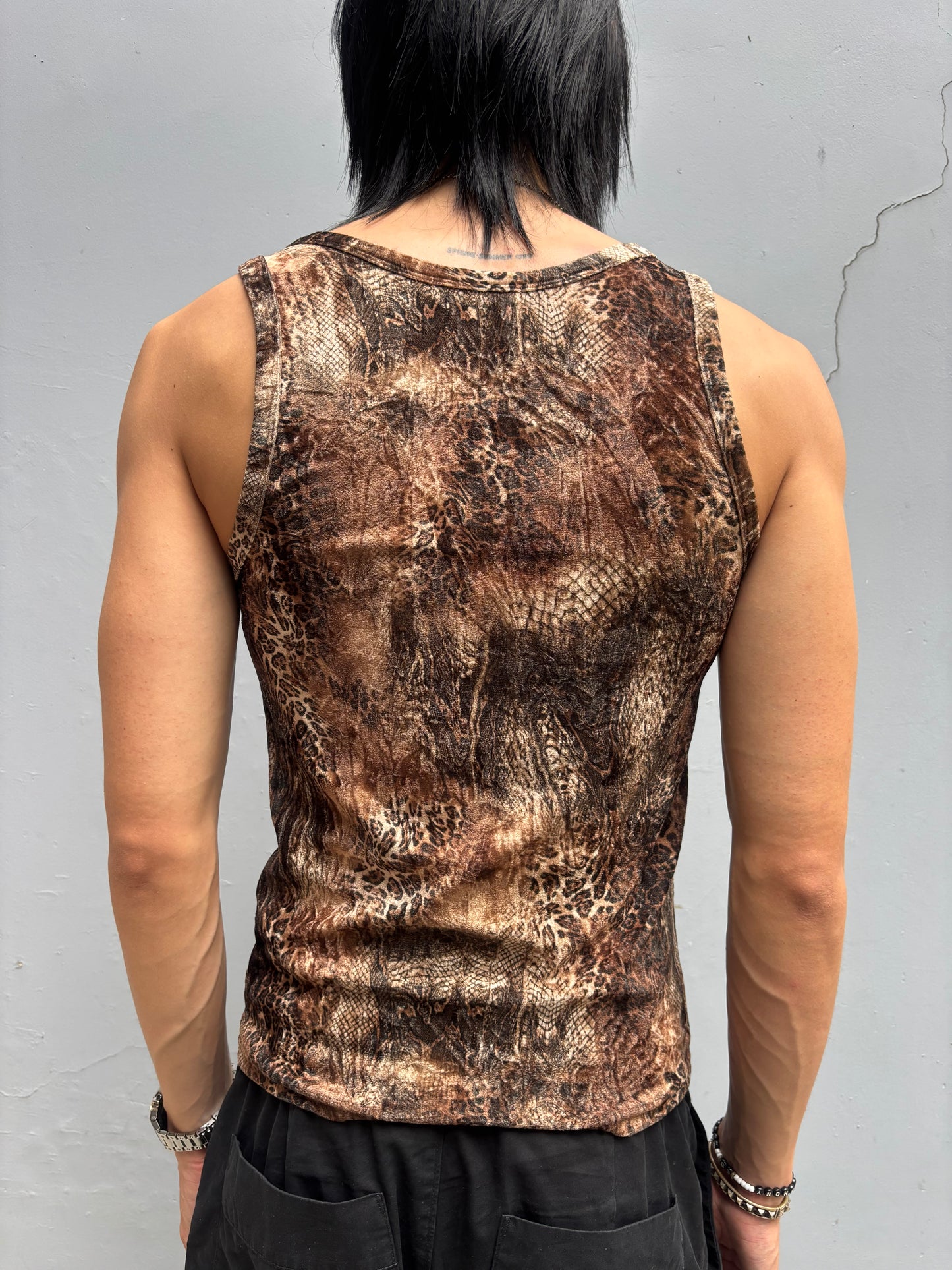 Tornado Mart Velvet Leopard Camo Tank (S)