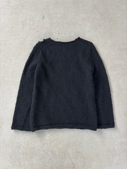 AW23 Comme des Garcons Black Distressed Sweater (XS)
