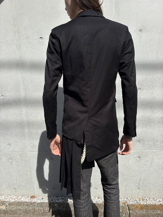 Civarize Asymmetrical Pleated Blazer Coat (S)