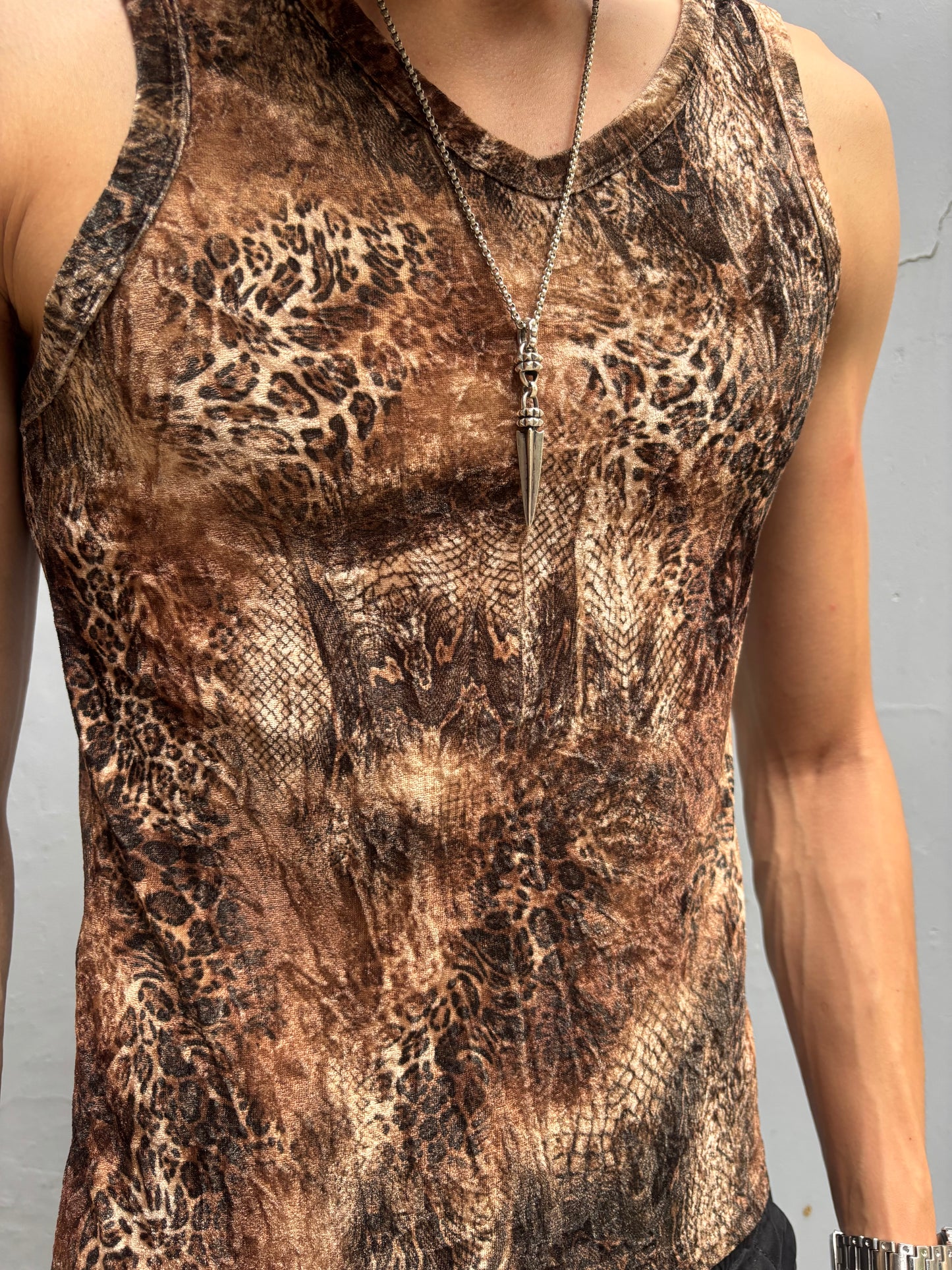 Tornado Mart Velvet Leopard Camo Tank (S)